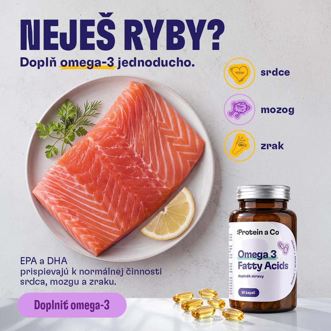 Nejieš ryby? Doplň omega-3 jednoducho – filet lososa a kapsuly Omega 3 Fatty Acids