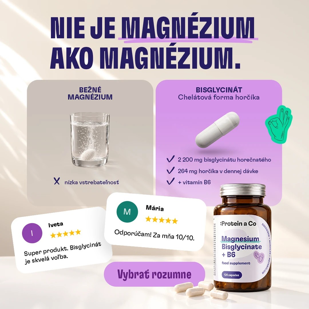 Nie je magnesium ako magnesium: bežné magnesium v šumivej tablete vs. bisglycinát, chelátová forma horčíka v kapsule