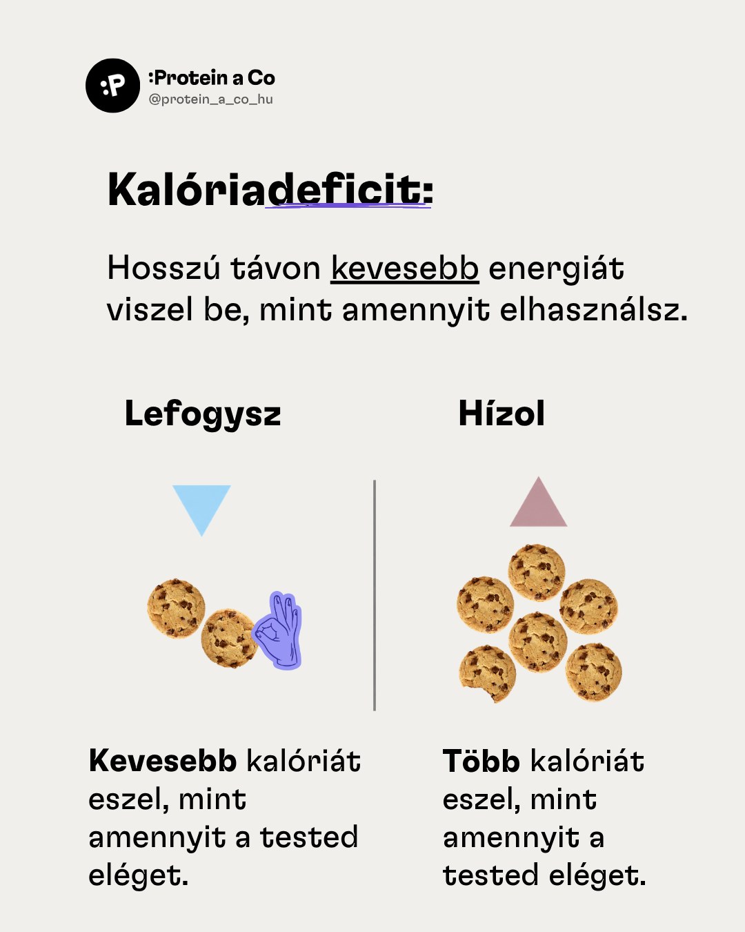 Kalóriadeficit: ha kevesebb kalóriát eszel, mint amennyit a tested eléget, lefogysz; ha többet, hízol